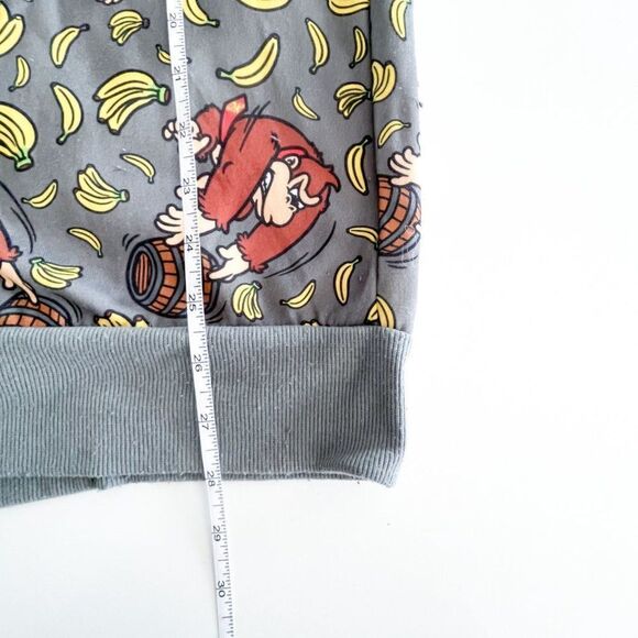Nintendo Donkey Kong Rare Men's Crewneck Long Sleeved Ribbing Gray Size XL - Picture 6 of 8